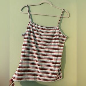 Madewell Red, White, and Blue Striped Camisole